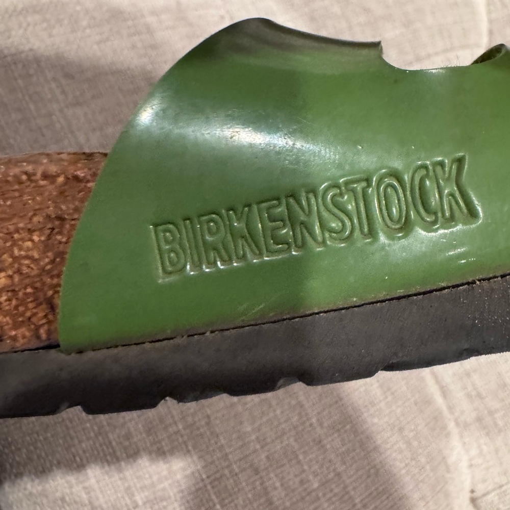 Birkenstock Double-Buckle Sandals in patent leather Olive size 38 245 - Picture 8 of 10